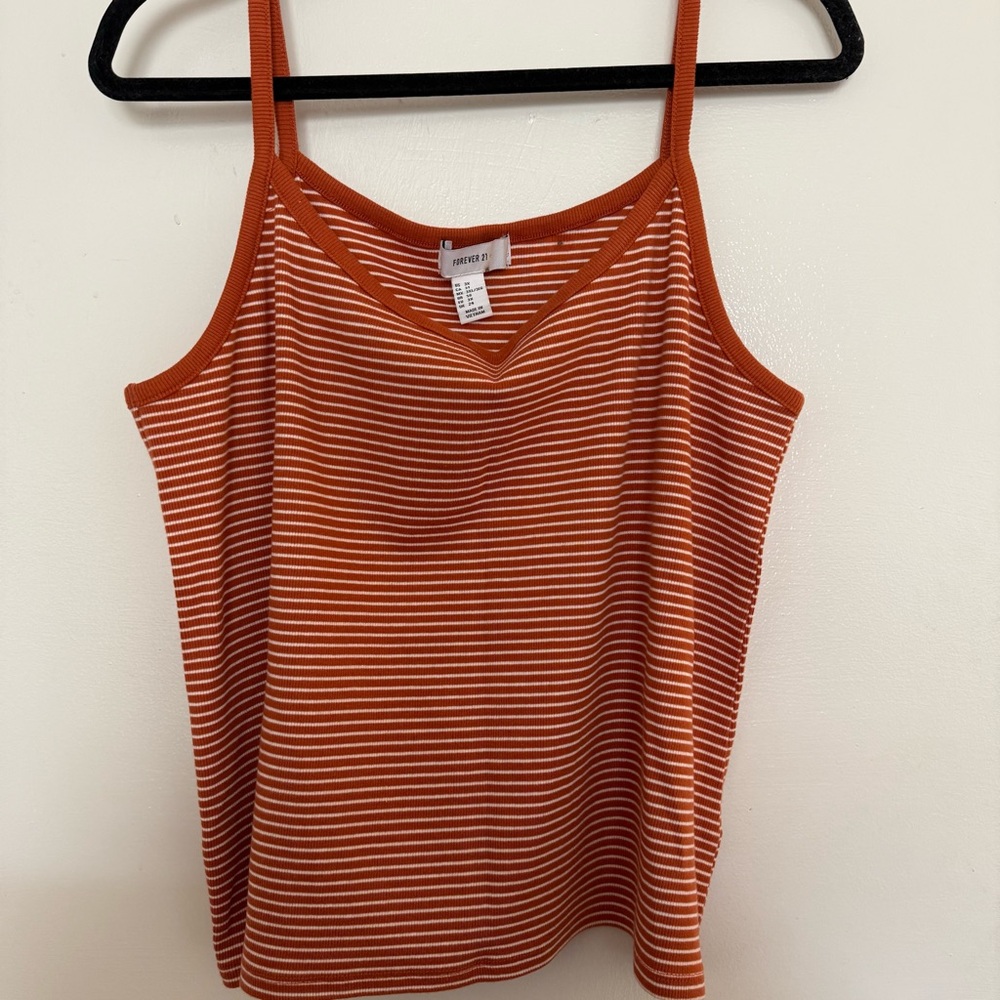 Forever 21 Rust Striped Camisole